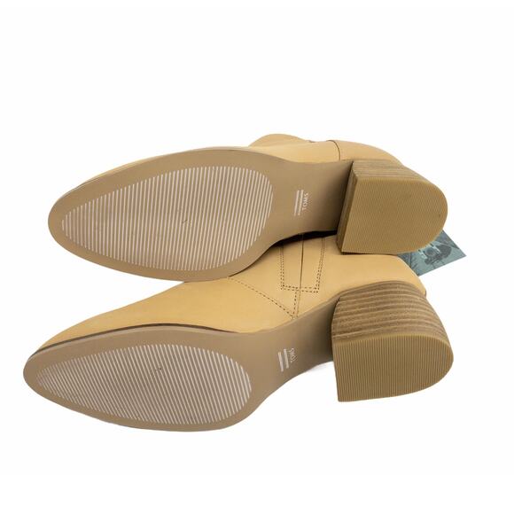 TOMS Honey Leather Leilani Suede Ankle Booties 8.5 - Picture 8 of 9